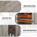Petit buffet de rangement 2 pièces, meuble de rangement de style ferme avec 2 portes et étagères réglables, console d'entrée pour salon/salle à manger/cuisine