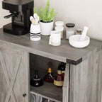 Petit buffet de rangement 2 pièces, meuble de rangement de style ferme avec 2 portes et étagères réglables, console d'entrée pour salon/salle à manger/cuisine