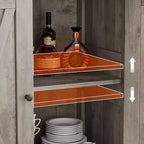 Petit buffet de rangement 2 pièces, meuble de rangement de style ferme avec 2 portes et étagères réglables, console d'entrée pour salon/salle à manger/cuisine