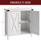 Petit buffet de rangement 2 pièces, meuble de rangement de style ferme avec 2 portes et étagères réglables, console d'entrée pour salon/salle à manger/cuisine