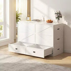 Ensemble de canapé convertible Mjkone avec lit escamotable et rangement, double/grand, matelas non inclus