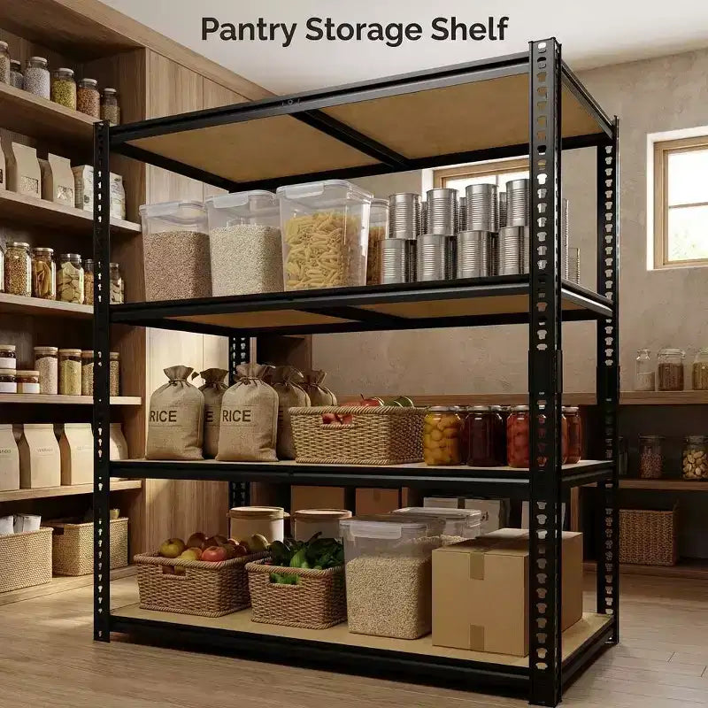 Étagère de rangement 40x20x60, rayonnage de garage métallique réglable à 4 niveaux, avec panneaux MDF, capacité de 2000 lb, organisateur utilitaire