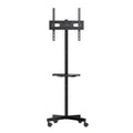 PERLESMITH Mobile TV Cart with Wheels for 32-60 LCD/LED/OLED TVs, Height Adjustable Shelf, Holds Up to 88 lbs, Max VESA 400x400mm