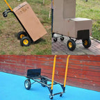 Diable convertible, chariot pliant 2 en 1 avec 4 roues increvables, capacité de 180 kg, pour déménagement, entrepôt, bureau et usage industriel