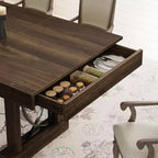 Table à manger rectangulaire en bois, style ferme, de 71 po, pour 6 à 8 personnes, table de cuisine avec 2 grands tiroirs et plateau épais, cadre robuste pour grande famille