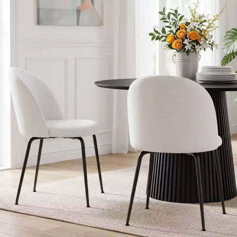 Eileen 30 H White Upholstered Side chair