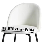Chaise d'appoint Eileen 30 H rembourrée blanche