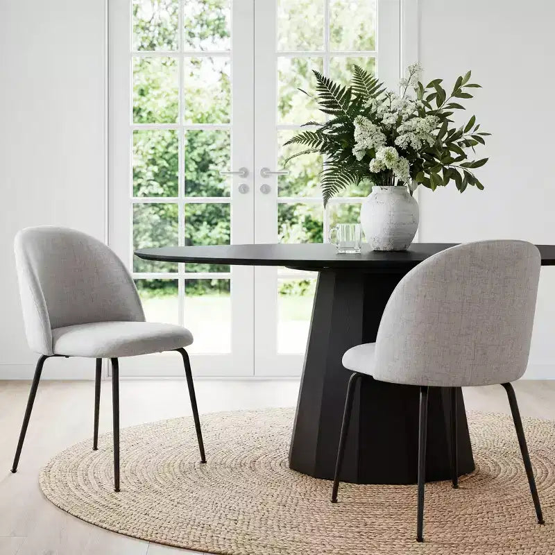 Chaise d'appoint Eileen 30 H rembourrée blanche
