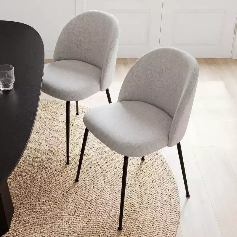 Chaise d'appoint Eileen 30 H rembourrée blanche