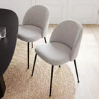 Chaise d'appoint Eileen 30 H rembourrée blanche