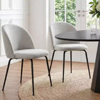 Chaise d'appoint Eileen 30 H rembourrée blanche