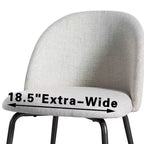 Chaise d'appoint Eileen 30 H rembourrée blanche