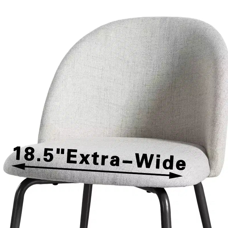 Chaise d'appoint Eileen 30 H rembourrée blanche