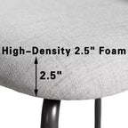 Chaise d'appoint Eileen 30 H rembourrée blanche
