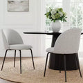 Chaise d'appoint Eileen 30 H rembourrée blanche