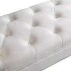 Banc de bout de lit Whisen, pouf de rangement, banc d'entrée avec velours capitonné, accoudoirs roulés, 2 coussins détachables, pieds en chêne massif, assemblage facile