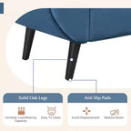 Banc de bout de lit Whisen, pouf de rangement, banc d'entrée avec velours capitonné, accoudoirs roulés, 2 coussins détachables, pieds en chêne massif, assemblage facile