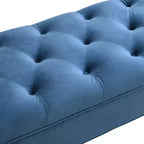 Banc de bout de lit Whisen, pouf de rangement, banc d'entrée avec velours capitonné, accoudoirs roulés, 2 coussins détachables, pieds en chêne massif, assemblage facile