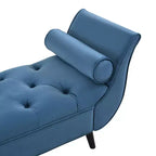Banc de bout de lit Whisen, pouf de rangement, banc d'entrée avec velours capitonné, accoudoirs roulés, 2 coussins détachables, pieds en chêne massif, assemblage facile