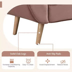 Banc de bout de lit Whisen, pouf de rangement, banc d'entrée avec velours capitonné, accoudoirs roulés, 2 coussins détachables, pieds en chêne massif, assemblage facile