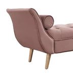 Banc de bout de lit Whisen, pouf de rangement, banc d'entrée avec velours capitonné, accoudoirs roulés, 2 coussins détachables, pieds en chêne massif, assemblage facile