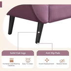 Banc de bout de lit Whisen, pouf de rangement, banc d'entrée avec velours capitonné, accoudoirs roulés, 2 coussins détachables, pieds en chêne massif, assemblage facile