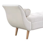 Banc de bout de lit Whisen, pouf de rangement, banc d'entrée avec velours capitonné, accoudoirs roulés, 2 coussins détachables, pieds en chêne massif, assemblage facile