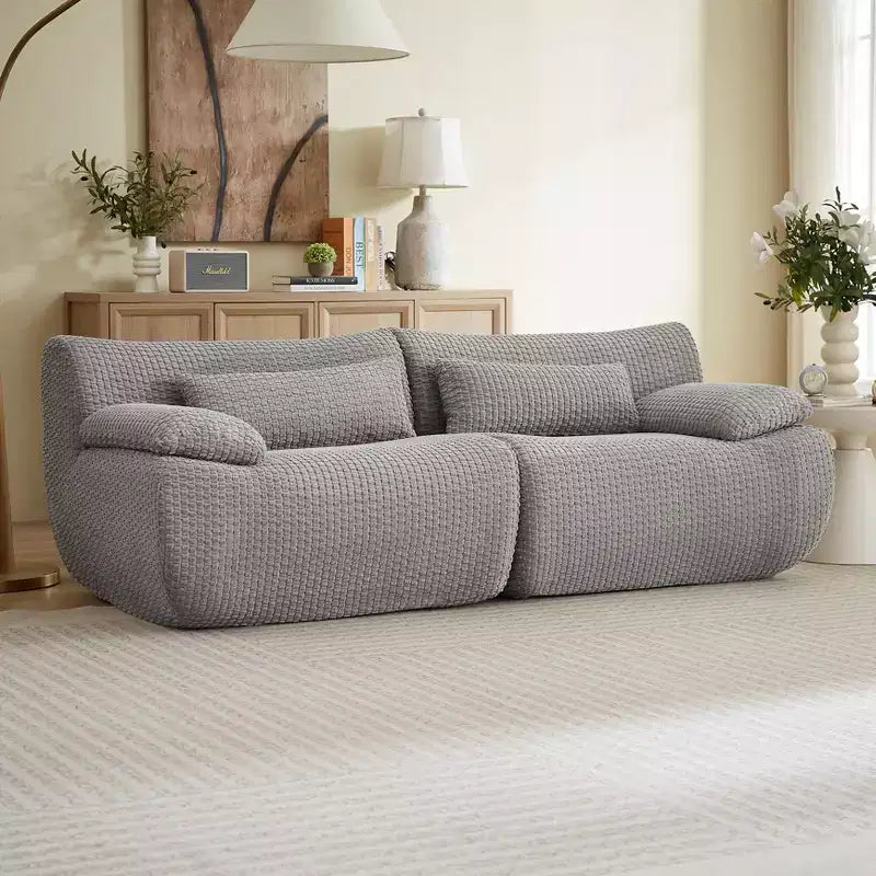 GDFStudio Ellington Canapé deux places surdimensionné en velours côtelé sans ossature, 78 po