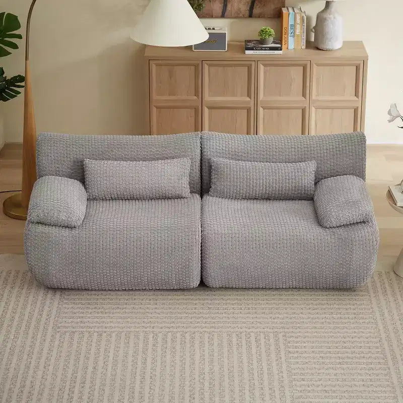 GDFStudio Ellington Canapé deux places surdimensionné en velours côtelé sans ossature, 78 po