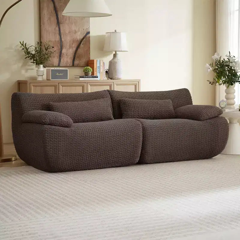 GDFStudio Ellington Canapé deux places surdimensionné en velours côtelé sans ossature, 78 po