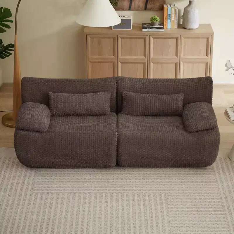 GDFStudio Ellington Canapé deux places surdimensionné en velours côtelé sans ossature, 78 po