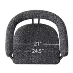 Lot de 4 chaises de salle à manger modernes rembourrées avec accoudoirs et dossier incurvé, chaises de cuisine et de salle à manger avec pieds en métal noir-Panipeachy