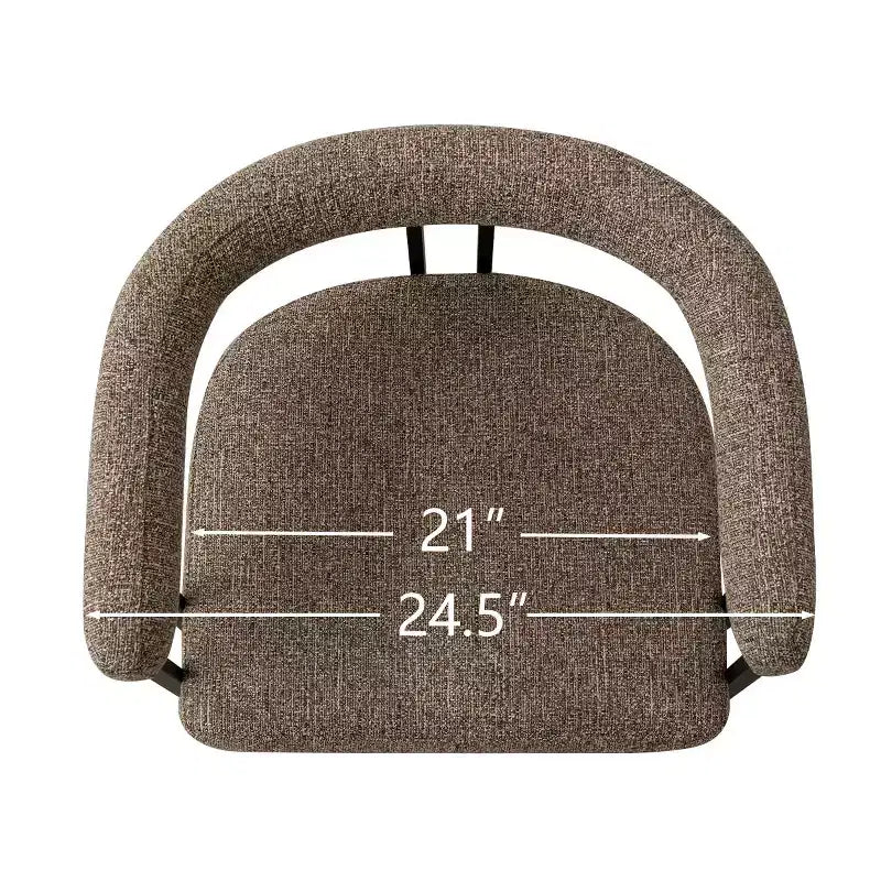 Lot de 4 chaises de salle à manger modernes rembourrées avec accoudoirs et dossier incurvé, chaises de cuisine et de salle à manger avec pieds en métal noir-Panipeachy