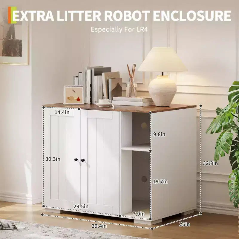 Meuble Cache-Litière pour Chat, Grande Maison de Toilette Intérieure pour Chat, pour la Maison, le Salon