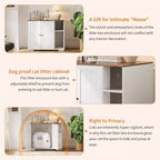 Meuble Cache-Litière pour Chat, Grande Maison de Toilette Intérieure pour Chat, pour la Maison, le Salon