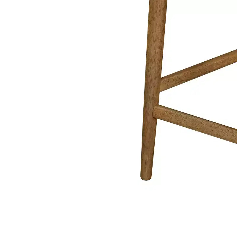 Tabourets de bar en bois ModernLuxe, tabourets de salle à manger rembourrés avec dossier en corde tressée - Lot de 2/4