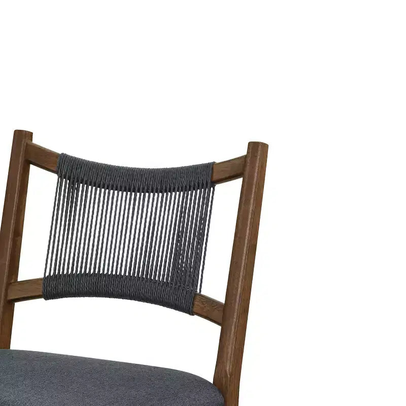 Tabourets de bar en bois ModernLuxe, tabourets de salle à manger rembourrés avec dossier en corde tressée - Lot de 2/4