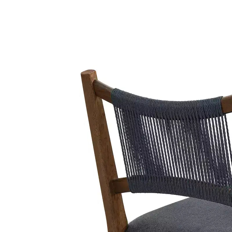 Tabourets de bar en bois ModernLuxe, tabourets de salle à manger rembourrés avec dossier en corde tressée - Lot de 2/4