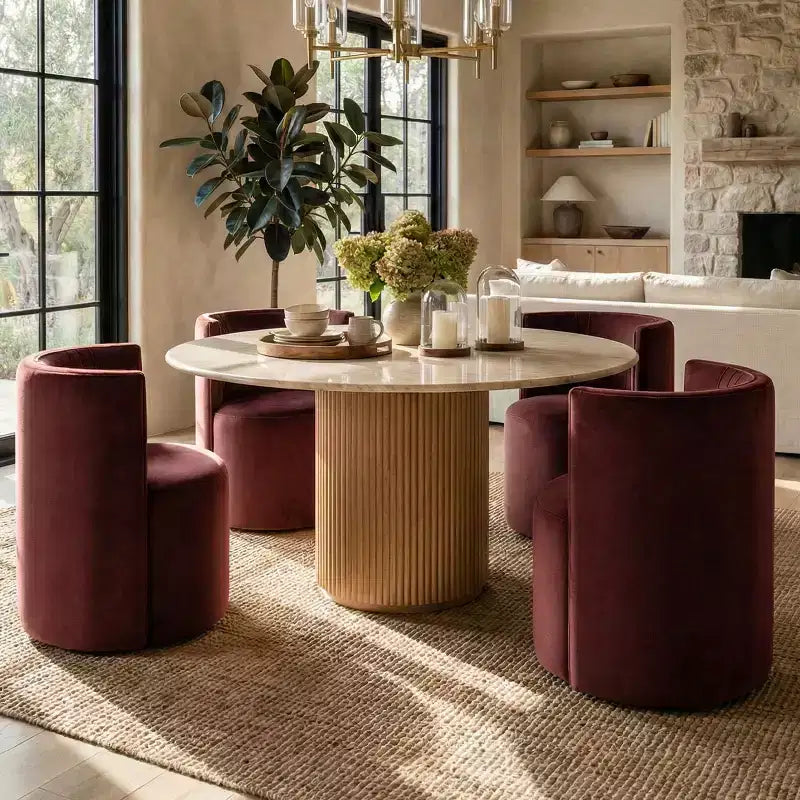 Lot de 2 chaises de salle à manger pivotantes à 360° modernes, chaises de salle à manger sans accoudoirs en velours avec dossier incurvé pour salle à manger ou salon - Panipeachy