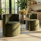 Lot de 2 chaises de salle à manger pivotantes à 360° modernes, chaises de salle à manger sans accoudoirs en velours avec dossier incurvé pour salle à manger ou salon - Panipeachy