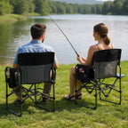 Acekool Lot de 2 chaises de réalisateur pliables grand format avec porte-gobelet et filet pour le camping, la plage, le jardin, capacité de 150 kg