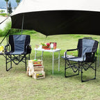 Acekool Lot de 2 chaises de réalisateur pliables grand format avec porte-gobelet et filet pour le camping, la plage, le jardin, capacité de 150 kg