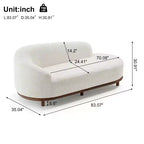 Christopher Knight Home Farid Chaise longue moderne en bois d'hévéa et tissu bouclé