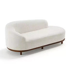 Christopher Knight Home Farid Chaise longue moderne en bois d'hévéa et tissu bouclé