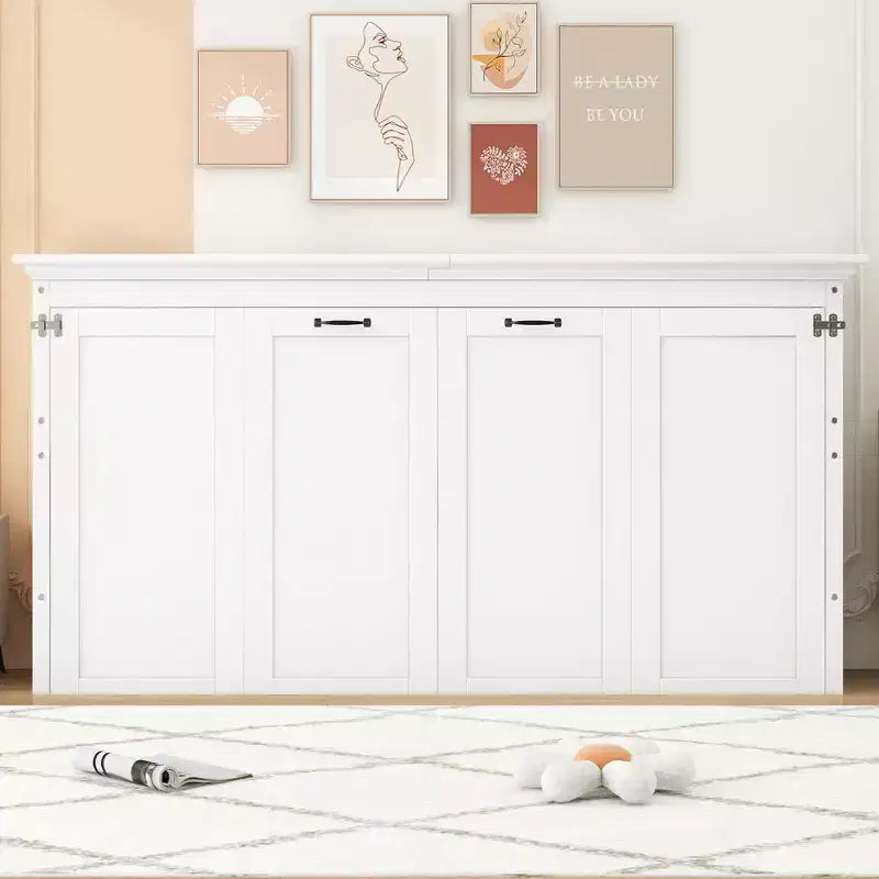 Lit escamotable double/complet – Se transforme en armoire, design compact – ModernLuxe
