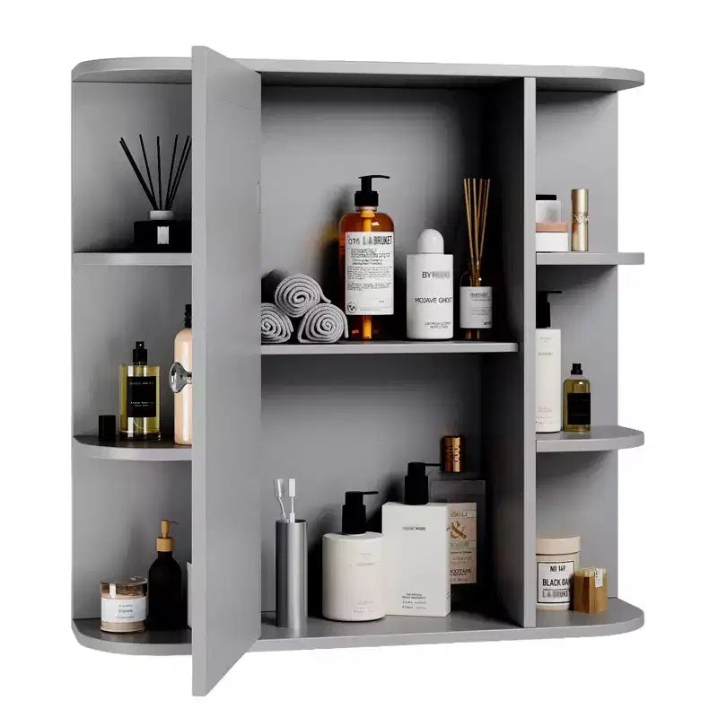 Meuble haut de salle de bain avec porte miroir et 3 étagères