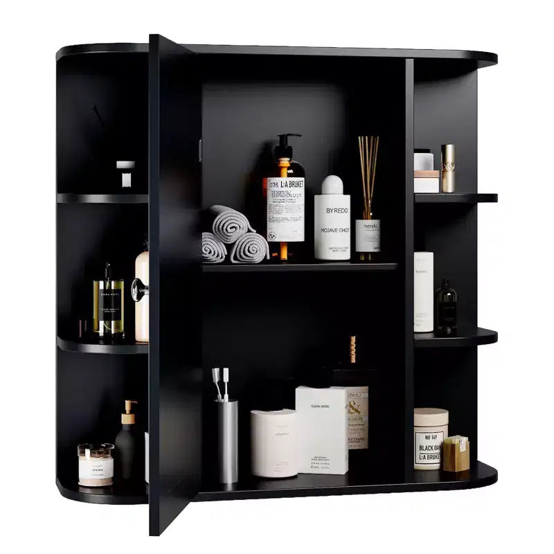 Meuble haut de salle de bain avec porte miroir et 3 étagères
