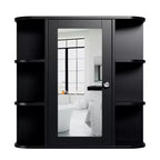 Meuble haut de salle de bain avec porte miroir et 3 étagères