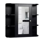 Meuble haut de salle de bain avec porte miroir et 3 étagères