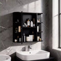 Meuble haut de salle de bain avec porte miroir et 3 étagères